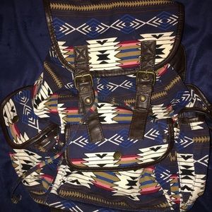 Geometric print mini backpack